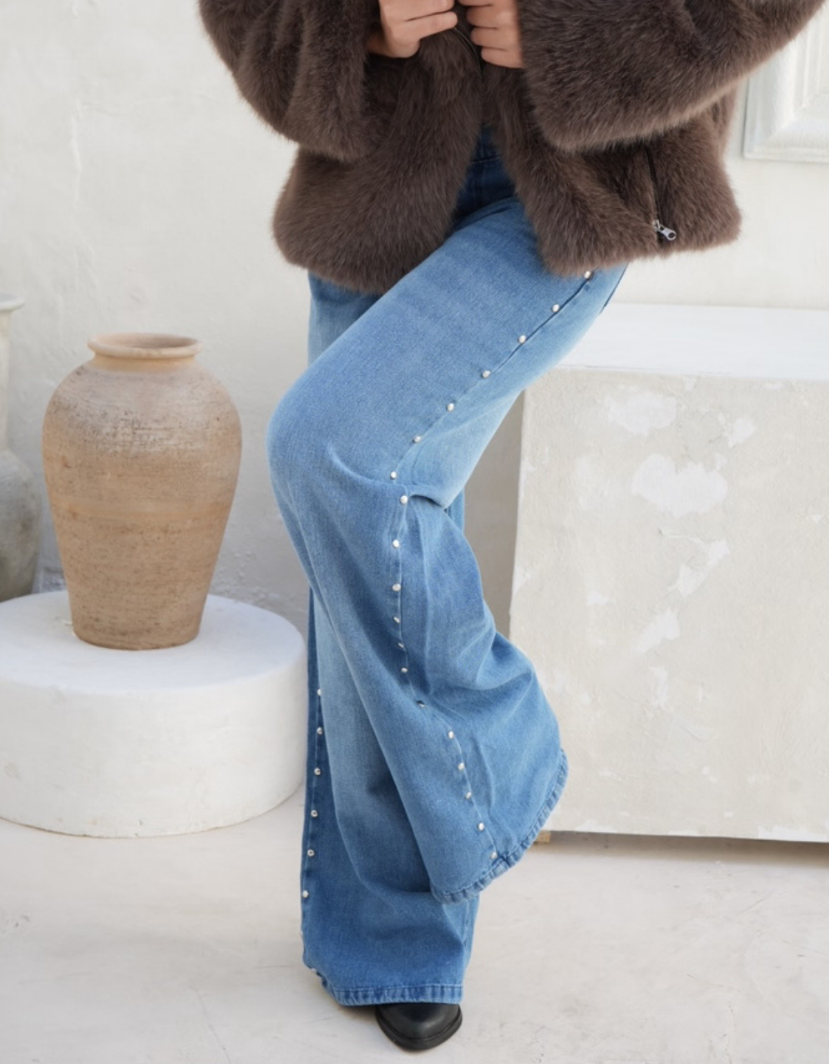 ART 759 WIDE LEG AZUL CON TACHAS