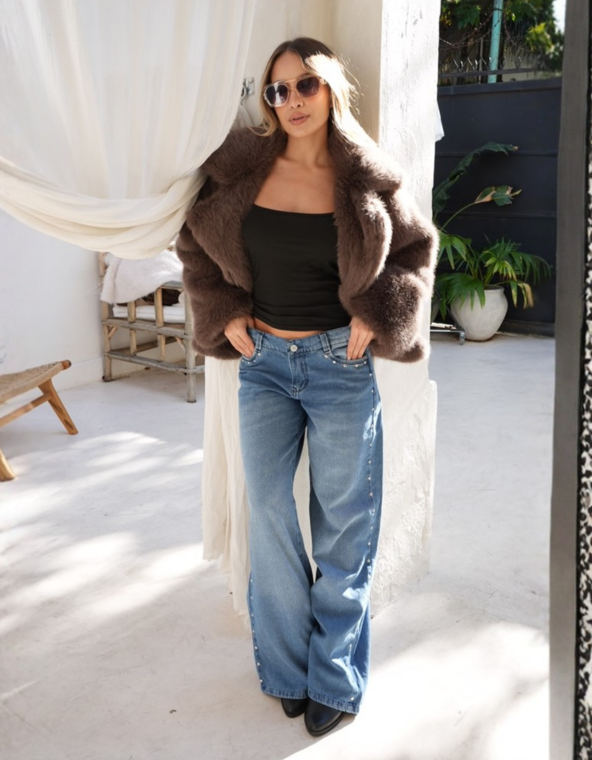 ART 759 WIDE LEG AZUL CON TACHAS