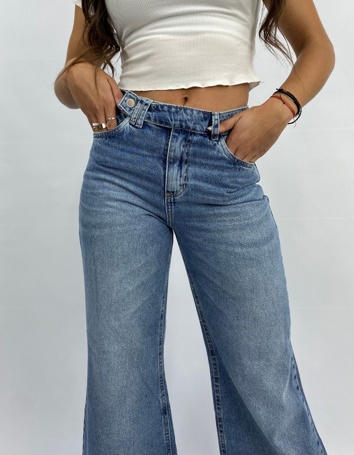 ART 779 WIDE LEG CELESTE NEVADO / CINTO