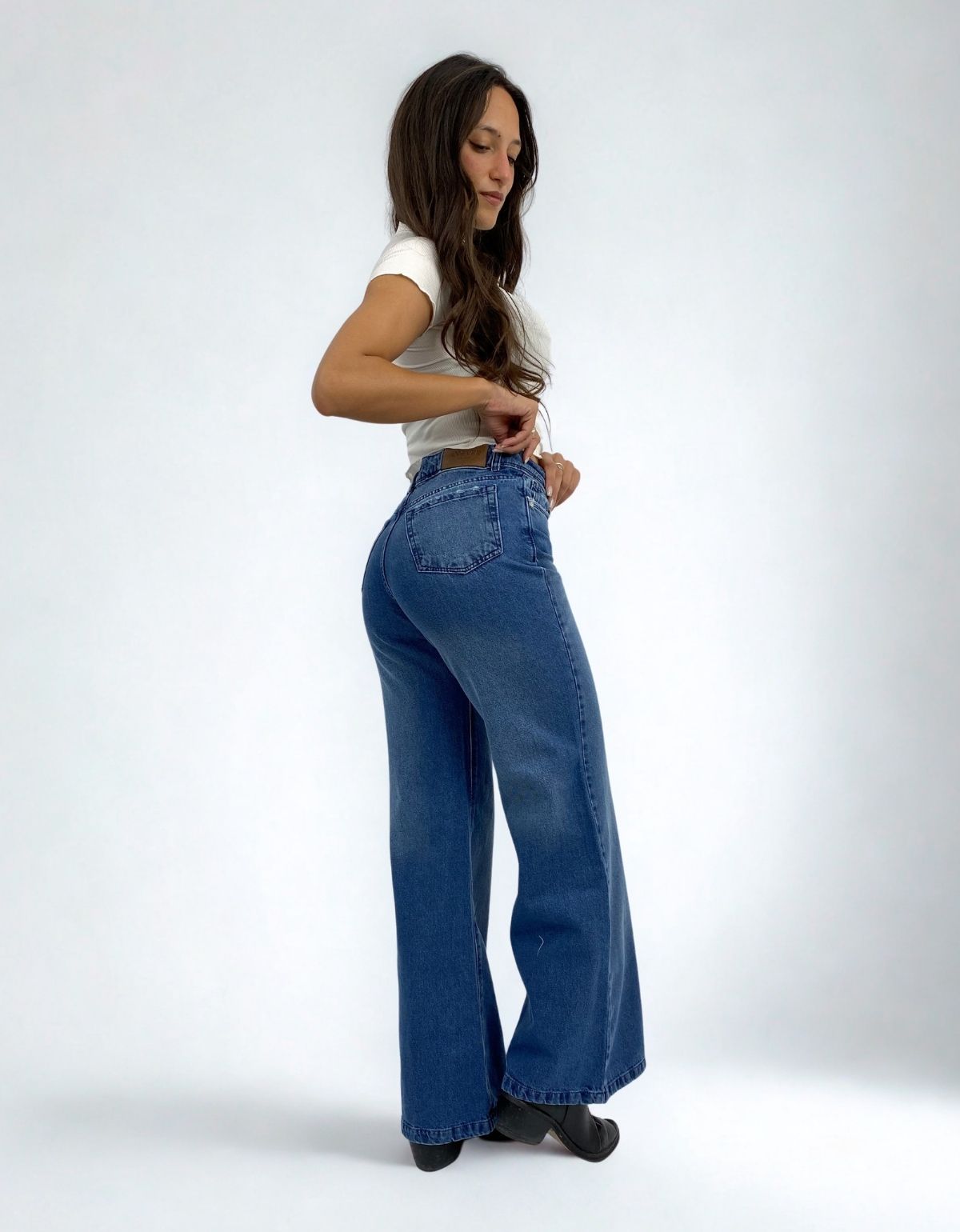 ART 780 WIDE LEG AZUL LOCALIZADO / CINTO