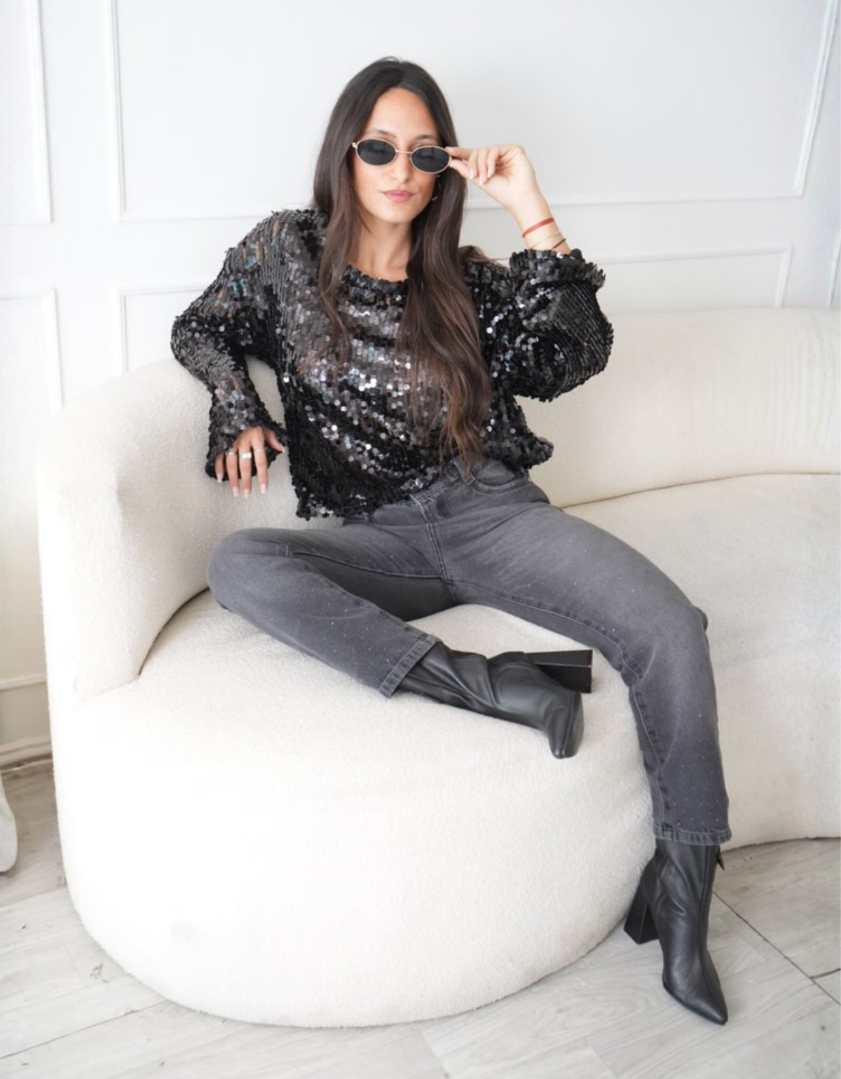 ART 806 MOM NEGRO NEVADO / STRASS