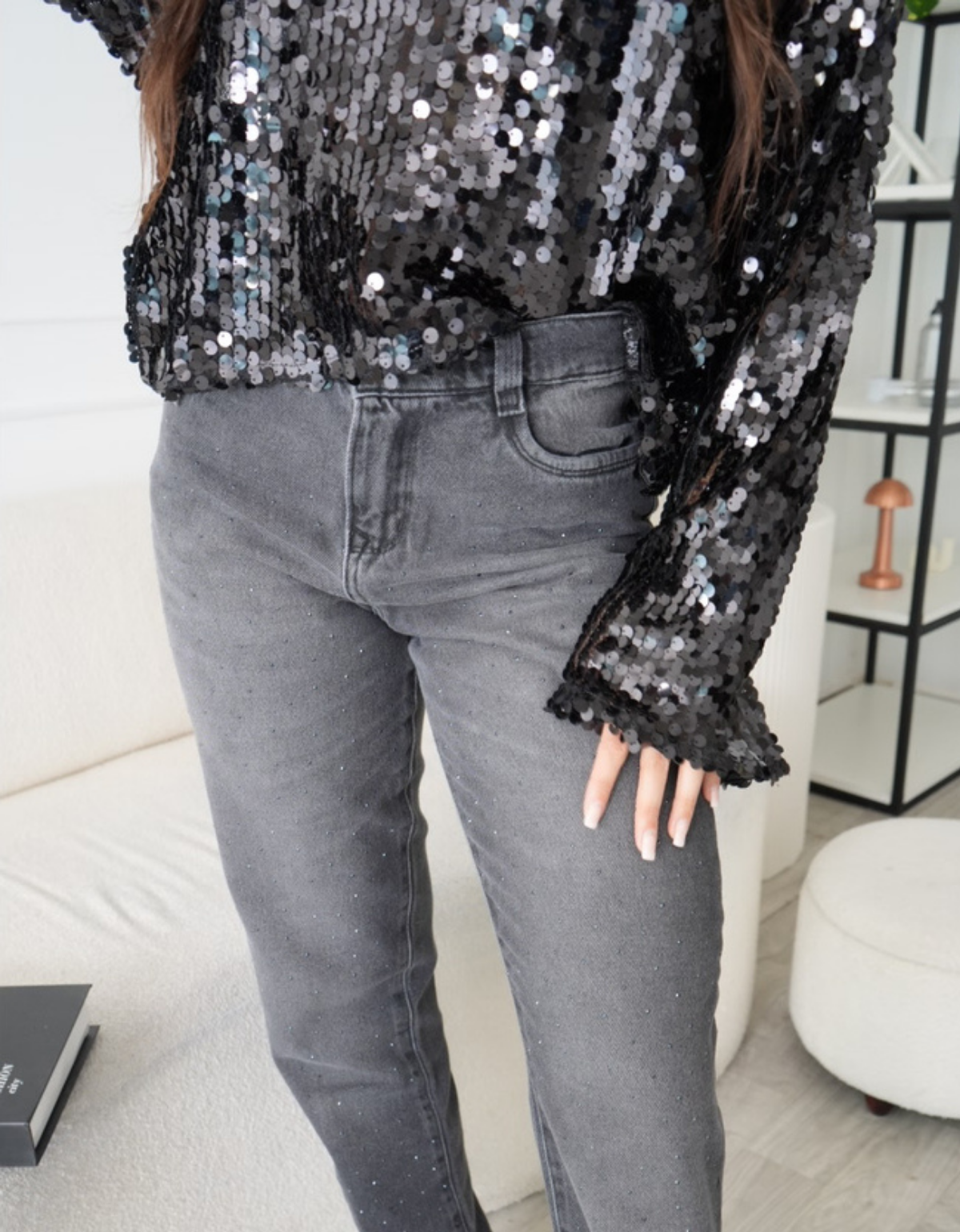 ART 806 MOM NEGRO NEVADO / STRASS
